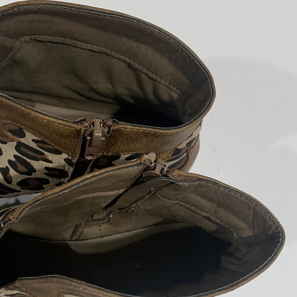 Leopard Pattern Ankle Booties - Brown - Picture 5 of 16